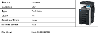 You may find documents other than just manuals as we also make available many user guides, specifications. 1x Touch Screen For Konica Minolta Bizhub 283 363 423 7828 Touch Pannel Bh283 Bh363 Bh423 Printer Parts Aliexpress