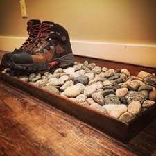 Put Some Rocks In A Tray Thingy For Your Wet Boots Home Diy Masculine Decor Home Decor