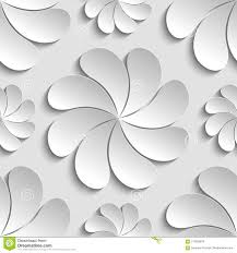Flowers and plants on a white background, the tiles. 3d Wallpaper White Flower