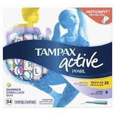 Tampax Pearl Active Plastic Tampons Light Regular Absorbency Multipack Unscented Tampax Tampax Pearl Tampons