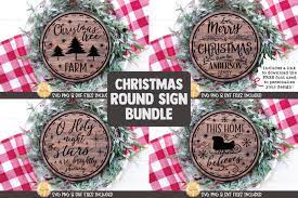Download Christmas Rounds Signs Bundle Wood Round Svg 1035910 Cut Files Design Bundles