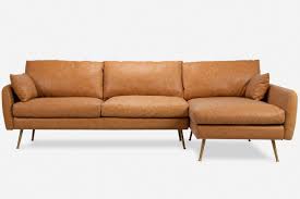 Park Sectional Sofadistressed Vegan Leather Gold Right Facing In 2021 Chic Sofa Sectional Sofa Sectional
