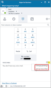 How do i change my voice mail greeting? Skype For Business Online Voicemail User Settings Portal