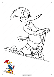 Download this adorable dog printable to delight your child. Free Printable Woody Woodpecker Coloring Pages 18