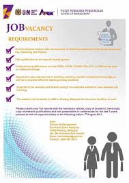 Thanks to malaysia's booming tourism industry seasonal workers can find jobs in hotels, bars, restaurants and even with guided excursion companies. Job Vacancy In School Of Universiti Sains Malaysia Facebook