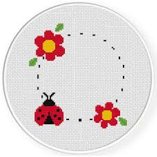 Check spelling or type a new query. Ladybug Circle Frame Cross Stitch Pattern Daily Cross Stitch