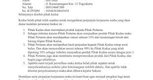 Jumlah maksimal penitipan barang yang dilakukan pihak pertama kepada pihak. Contoh Surat Perjanjian Kerjasama Barang Contoh Surat
