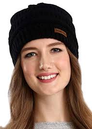 Beginners don't have to miss out on the baby hat pattern fun, and will find plenty of cute choices among these patterns. Cable Knit Beanie Winter Hat For Women Warm Chunky Soft Stretch Thick Cute Knitted Caps For Cold Weather Buy Online In Aruba At Aruba Desertcart Com Productid 54556114