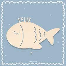 personalisierte wandlampe holz led licht schlummerlicht nachtlicht fur baby kind kinderlampe fisch kinderzimmer ca 23x38cm enamel pins