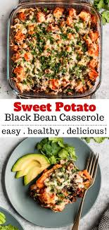 Sweet Potato Black Bean Casserole Is Tasty Healthy Recipe Vegetarian Casserole Vegetarian Enchiladas Recipes