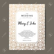 Ornamental illustration for invitation, greeting. Elegant Wedding Invitation Background Card Design With Gold Royalty Free Cliparts Vectors And Stock Illustration Image 114708958