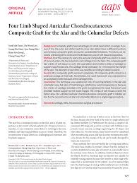 Pdf Four Limb Shaped Auricular Chondrocutaneous Composite