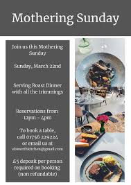 After he'd commendably spent the morning with his law books. Mothering Sunday Restaurant Reservations