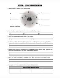 Name symbol mass charge location proton nucleus neutron n0 nucleus electron this question is aimed at. Worksheet Structure Of The Atom And The Atomic Model By Science With Mr Enns