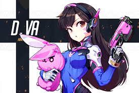 Dva overwatch cute anime game art illustration red iphone. D Va Overwatch Zerochan Anime Image Board