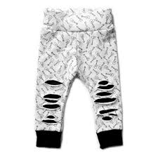Black And White Rockstar Monochrome Ripped Leggings Rockstar Hipster Babykleidung Babymode Kinderkleidung