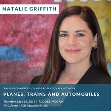 Our Planes, Trains, & Automobiles program is this Thursday! Come and hear  from Natalie Griffith Ridout, senior marketing and policy manager for the  Regional Transportation Alliance, a program of the Raleigh Chamber.