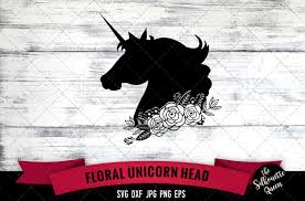 Download Floral Unicorn Head 3 Graphic By Thesilhouettequeenshop Creative Fabrica PSD Mockup Templates