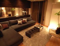 インテリアコーディネート リビングルーム ソファの横と後ろがミラー 広いお部屋が もっと広く見えちゃいます 落ち着いた色のソファで 大人っぽく リビング ベッドルーム 子ども部屋 キッズルーム 書斎 和室 インテリアコーディネート リビングルーム