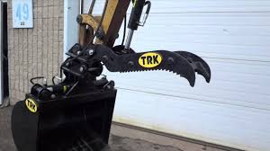 Hydraulic Direct Pin On Excavator Thumb Trk Attachments Inc Youtube