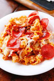 Cheesy Pepperoni Pizza Pasta Best Pasta Bake Recipe Recipe Baked Pasta Recipes Recipes Pizza Pasta