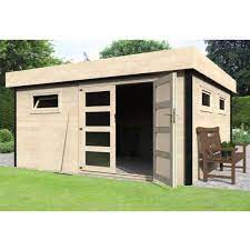 Abri De Jardin Bois Toit Plat 19 85 M Ep 28 Mm Evelin Dimensiosn Du Colis L4 36 X L1 14 X H0 60 M Gamm Vert Abri De Jardin Bois Abri De Jardin Toit Plat