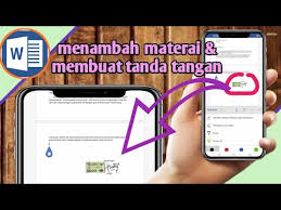 Cara Menambahkan Materai Dan Membuat Tanda Tangan Langsung Di Microsoft Word Android Youtube