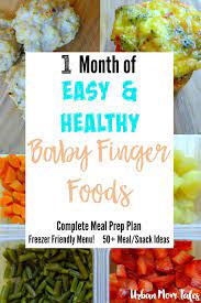 1 Month Of Easy Healthy Baby Finger Food Recipes Meal Prep Plan Diy Baby Food Baby Food Recipes Meal Prep Plans
