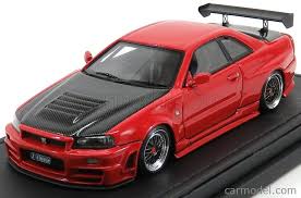 Встречайте настоящий годзилла nissan gt r skyline nismo z tune. Ignition Model Ig0607 Masstab 1 43 Nissan Skyline R34 Gt R Nismo Z Tune 2005 Red Carbon