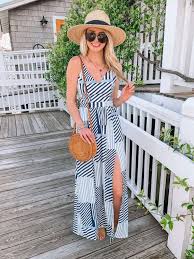 Vacation Outfit Round Up Prada Pearls Vacation Outfits Maxi Dresses Summer Casual Fashion