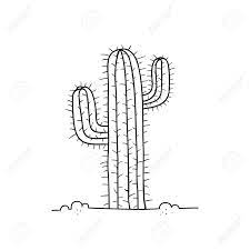 Cactus emulator is a fancy utility. Black And White Cactus In Desert Vector Hand Drawn Cartoon Style Royalty Free Cliparts Vectors And Stock Illustration Image 110457382