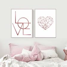 Rose Gold Decorgirls Bedroom Decorlove Posterbedroom Wall Etsy In 2021 Rose Gold Decor Bedroom Wall Art Love Wall Art
