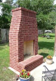 Simple Elegant Texas Outdoor Fireplace Brick Backyard Fireplace Patio Fireplace