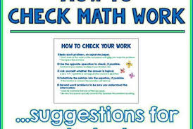How To Check Your Math Work Suggestions For Students Middle School Math Moments Math Work Education Math Middle School Math