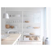 Fjalkinge Bokhylla Vit 118x193 Cm Ikea Shelving Unit White Shelving Unit Shelving