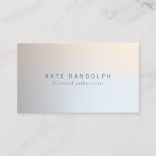Esthetician business cards are the perfect networking tool for presenting your services and creating a foundation for future business. Modern Minimalistic Professional Luminous Silver Business Card J32 Design