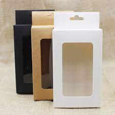 Plastic boxes clear boxes america's #1 source! White Black Paperboard With Clear Window Hang Hole Packaging Boxes Kraft Gift Party Favors Hanger Window Box Package From Honestar Ltd 0 49 Dhgate Com