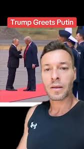 Trump greets Putin as if he's his best friend, Jeffrey Epstein. #putin  #alaska #trump #breaking