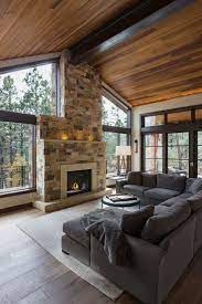 Kogan Builders Designed This Modern Living Room With Amazing Floor To Ceiling Windows A Gorgeous Wood Contemporary House House Design Floor To Ceiling Windows
