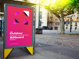 Ii) roadside outdoor advertising psd mockup with street lights. Bus Stop Advertising Billboard Mockup Mockup Love