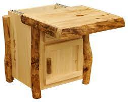 Once turned, you push in the drawer again and the bottom secret compartment hidden under the dresser itself shoots. Rustic Aspen Log Nightstand W Hidden Compartment Aspen Log Furniture Minnesota The Log Furniture Store