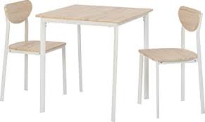 Whether you eat in the kitchen or the dining room, the range dining room furniture department has the tables and chairs for your next meal. Seconique Small Dining Set With 2 Riley Chairs 2 Seater Amazon Co Uk Home Kitchen