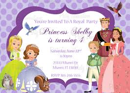 Make your child's birthday special and one that you and your guests will remember with this sofia the first photo invitation. Princess Sofia Birthday Invitations Ideas Free Printable Birthday Invitation Templates Bagvania