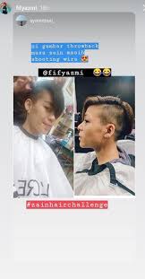 Pada bagian samping rambut, dibuat ukiran gambar atau karakter. Cute Handsome Gaya Rambut Fify Azmi Jadi Tumpuan Netizen Sahut Cabaran Zainhairchallenge Gempak