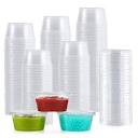 Amazon.com: [200 Sets - 3.25 oz] Plastic Portion Cups with Lids ...
