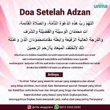 Doa Setelah Adzan