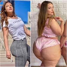 She's gaining back a significant amount of weight. Definitely noticeable. :  rwgbeforeafter