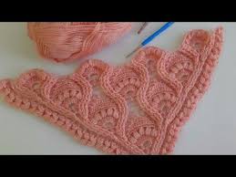 Tig Isi Cok Gosterisli Ucgen Sal Yapilisi Orgu Sal Modelleri Knit Youtube Tig Isleri Tig Desenleri Baby Knitting Patterns