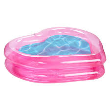 Entertain the kids at home with our awesome deals of kids pools & inflatables. Clear Pink Heart Inflatable Pool Funboy
