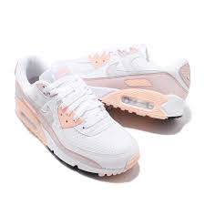 Nike Wmns Air Max 90 Blanco Zapatos Informales Para Mujeres Lavado Coral Rosa Ct1030 101 Ebay